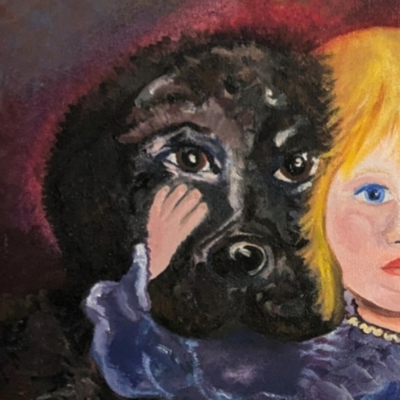Jennifer Eve American Artist. Oil painting on canvas "Olivia and Charlie" - Picture 14 of 16